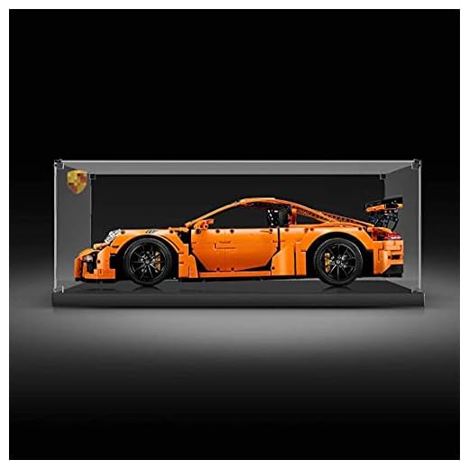 Akrylmonter dammtät monter displaybox för Lego Technic Porsche 911 GT3 RS 42056 - utan Lego kit (Vollständig Transparent)