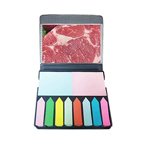 Viande de bœuf bloc-notes autocollant réaliste marque page original