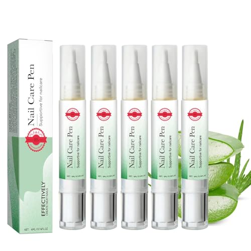 5 Stück Nail Care Pen - The Original Nail Care Pen Nagelpilz Stift Nail Care Pen Kosmetische Pflege Bei Nagelpilzinfektion Mit TeebaumöL Vitamin E & Aloe Vera (5 Stück-1 4ml)