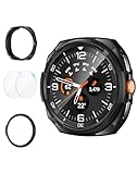 DÉCOUPES PRÉCISES ET FACILE À INSTALLER: Notre housse pour Samsung Watch 8 Classic 46mm est dotée d'une découpe précise au niveau des boutons, ce qui permet de l'installer et de la retirer rapidement. Elle permet également d'accéder facilement à tous les boutons et fonctions de montre. REMARQUE: veillez à installer d'abord le boîtier de protection, puis le film protecteur. L'arrière du couvercle de lunette de la montre est muni d'une bande adhésive, vous n'avez donc pas à craindre qu'il tombe.