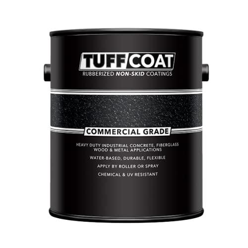 Tuff CoatUT-301 Black - Commercial Grade, Water-Based, Rubberized Non-Skid Coating - 1 Gallon