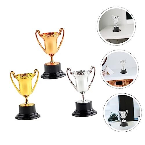 NOLITOY 3Pcs Mini Troféus Mini Troféu De Plástico Troféus De Plástico Jogos De Plástico Simulados De