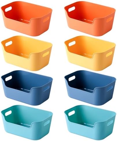 Cajas Almacenaje, 8PCS Caja de Almacenaje Apilable, Cestas de Alm...