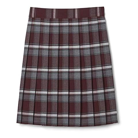 Falda de Uniforme Escolar Tartán Borgoña Cover