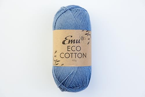 Emu Eco Cotton DK Recycled Yarn 100g Ball 300m, Denim - 007