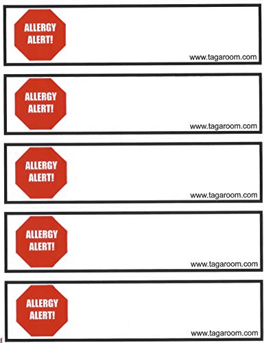Tag-A-Room Color Coded Home Moving Alert Box Labels Stickers (Allergy Alert)