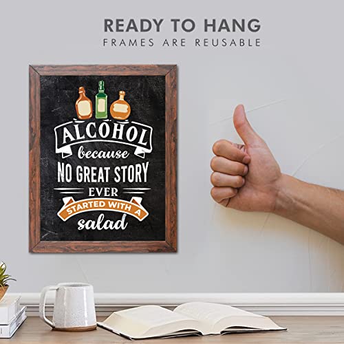 Image of Chaka Chaundh - Alcohol Quotes Framed poster - Bar Quotess with Frames - Bar Quotess for Poster Decor - (14 X 11 Inches)