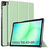 Angles de Support Réglables : La partie supérieure de cet étui pour Galaxy Tab A11 Plus/A9 Plus se replie pour former un support, ce qui offre une position solide pour regarder et taper. Libérez vos mains lorsque vous regardez, lisez ou écrivez, un bon moyen d'atténuer la tension du cou