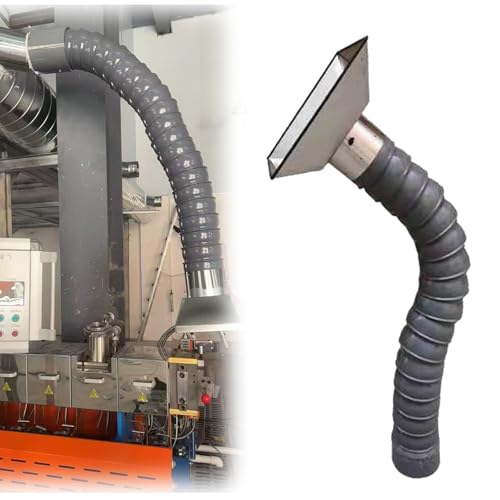 Shop Dust Collection Arm with Hood, 360° Flexible Fume Extractor Hose Articulated for Laboratory/Soldering/Welding/Industrial Production/Smoke Exhaust Device(L 1.5m/4.9 ft,Id 100MM/3 8/9 in)