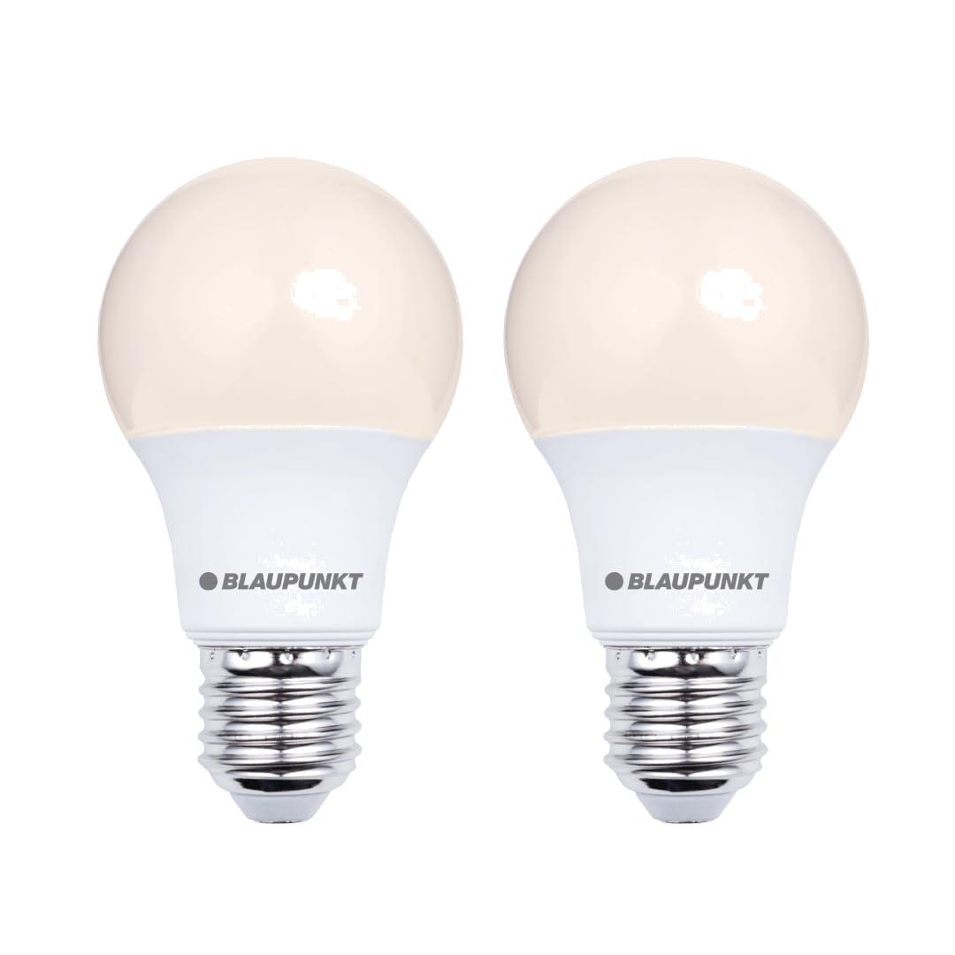 Blaupunkt E27 LED Bulb Traditional A60 Matt Frosted – 6W (Replaces 60W), 570 Lumens, 2700K Warm White, Non‑Dimmable, Eye-Friendly, Flicker-Free - Wall and Ceiling Lights for Home – Pack of 2