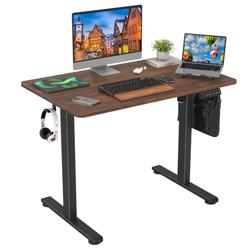 Image of STARY Electric Standing Desk Adjustable Height Sit Stand Home Office Desk with Splice Board