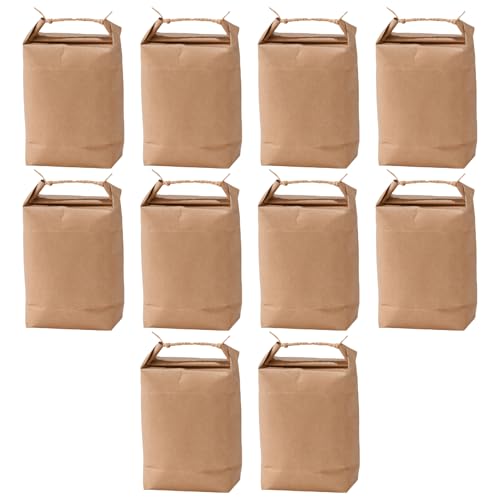 Zambuph 10x Bolsa de harina de frutos secos Almacene los ingredientes forma segura Bolsa papel para envasar granos y granos varios, etc, tipo+2