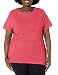 Just My Size Women's Plus-Size Short Sleeve Crew Neck Tee, Briny Pink, 2X