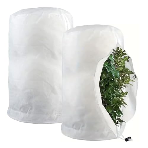Saco Cubre Plantas,2 Piezas Cubierta de Arbol 200×240 cm,Funda para Plantas,Cubierta protectora de planta,Capuchas Planta Invierno,Cubiertas de Protección,con cremallera,para heladas de invierno