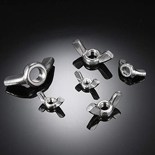 KKmoon DIN315 M-3/M-4/M5/M6/M-8/M-10 Conjunto de porcas sextavadas de aço inoxidável 304