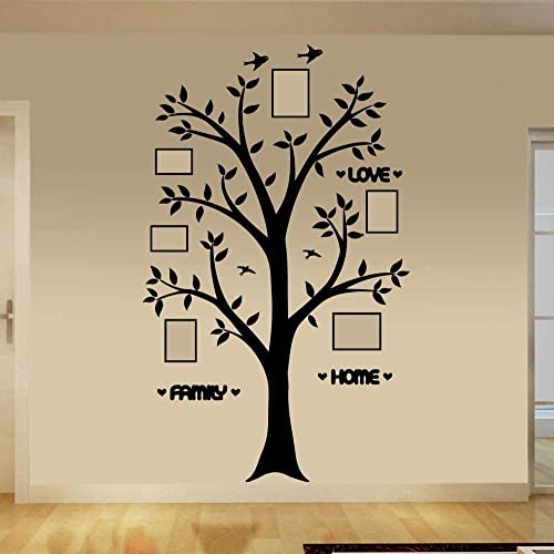 Vinilo Decorativo Árbol Familiar para Pared 78x50 pulg Negro miniatura 3
