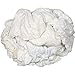 Global Industrial 50 Lb. Box Premium Recycled Cotton Terry Cut Rags, White, General Purpose Woven Wipers for Polishing Dusting and Cleaning Jobs, Assorted Sizes