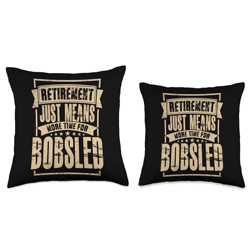 Bobsledding Clothes For Men And Women Bobsledder Bobsledding Retirement Throw Pillow, 18x18, Multicolor - Thumbnail 3