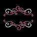 Pink Swirls Frame Iron On Rhinestone Crystal T-Shirt Transfer by Jubilee Rhinestones