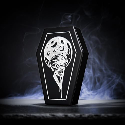 Dice Set and Dice Box– Dark Necromancer Polyhedral Dice with 3D Miniatures Inside. Sharp Edge Resin DND Dice Set with Undead Army.