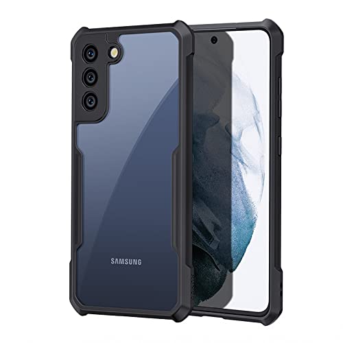 Coque bumper antichoc pour Samsung S22 Ultra et S21 FE arrière transparent noir