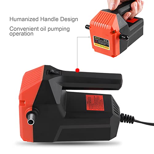 Vevitts 80W Oil Change Extractor Pump 12V Oil Extractor Pump For Changing Diesel Fluid Scavenge Suction Oil Transfer Pump Kits For Jet Ski, Truck, Rv, Atv, Boat (Red) #TOP4