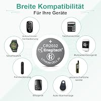 Enegitech CR2032 Knopfzelle, 2032 3V Lithium Batterien，15 Stück – Ansicht 3