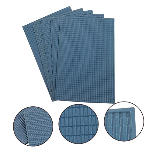 Toyvian 6 Folhas Mini Telha Cinza Decoração Simulação Decorativa Telhas Simulação Telhas Estatuetas