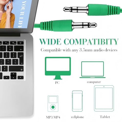 Image of Kanayu 100 Pack Earbuds Bulk for Classroom School 3.5mm Wired,Green