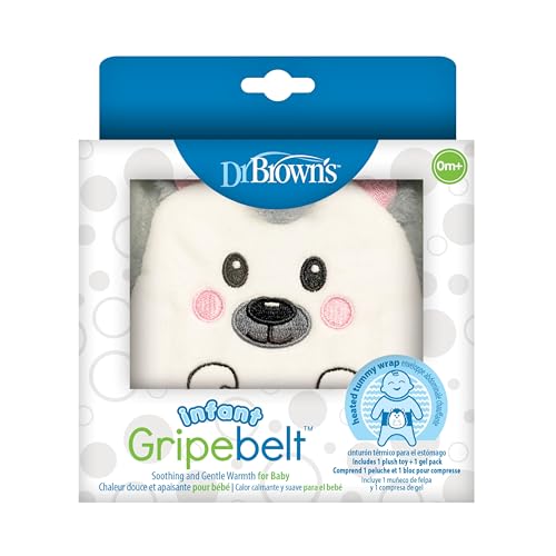 Image of Dr. Brown's Infant Gripebelt Heated Belly Band, Soothe Baby's Tummy with Gentle Warmth and Compression, Hedgehog, 0m+