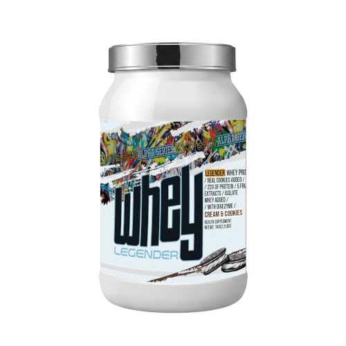 Image of ABSOLUTE NUTRITION Legender Whey Protein, Weight Loss, Sports Supplement, 5 Fruit Extracts, Sugar-Free, Protein Isolate, Digezyme, Vitamin C, 1kg (cream and cookies)