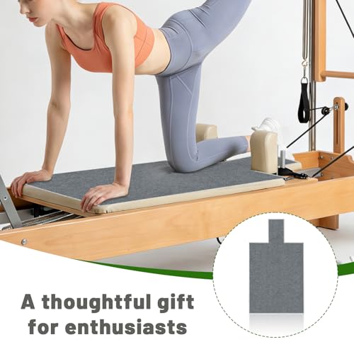 Pilates-Handtücher, Pilates-Reformer-Matte, Handtuch, tragbare Übung, schweißabsorbierende Pilates-Matte, Pilates-Reformer-Matte, rutschfestes Reformer-Zubehör für Yoga- und Fitness-Enthusiasten (grau