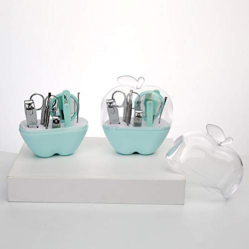 Set di manicure per unghie 9 in 1, in acciaio