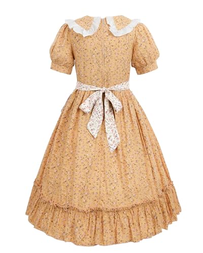 Vestido Colonial Verde para Niñas Nuoqi Prairie miniatura 2