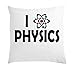 Atprints I Love Physics Science Geeky Nerd Styled Logo Cuscino Bianco 40x40cm