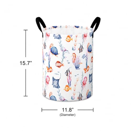 Image of Large Laundry Basket Canvas Storage Bins Baby Nursery Hamper for Boys and Girls Toy Box Gift Baskets for Home,Office,Home Decor