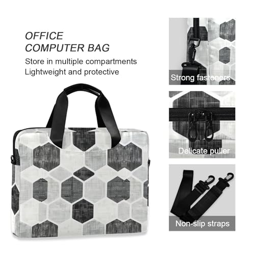 Funda geométrica para laptop con correa 13-15.6 pulg miniatura 5