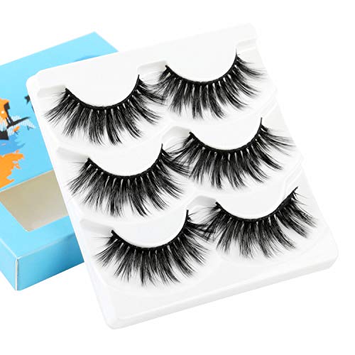 ALICE False Eyelashes 3D Faux Mink Volume Lashes 3 Pairs