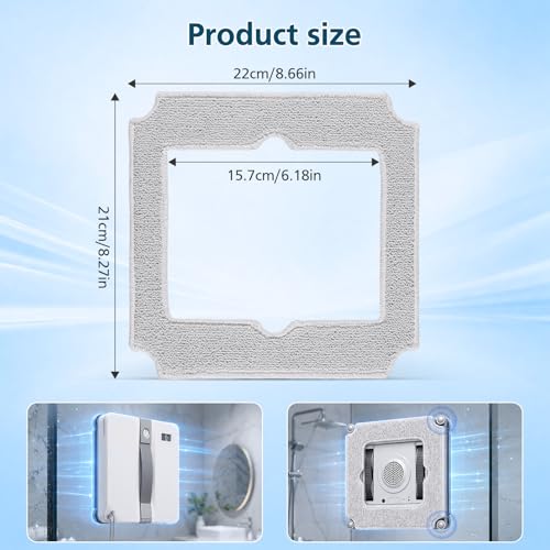 Image of 14 Pack Replacement Mop Pads for ECOVACS WINBOT Mini Window Cleaning Robot