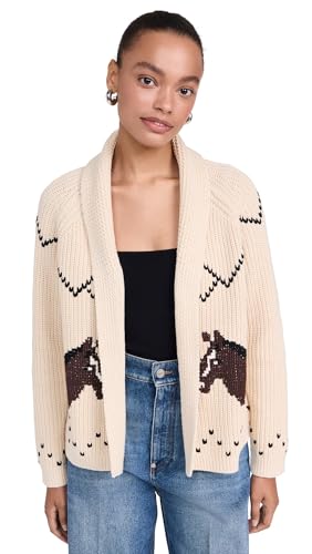 THE GREAT. Women's The Horse Lodge Cardigan, Cream, M