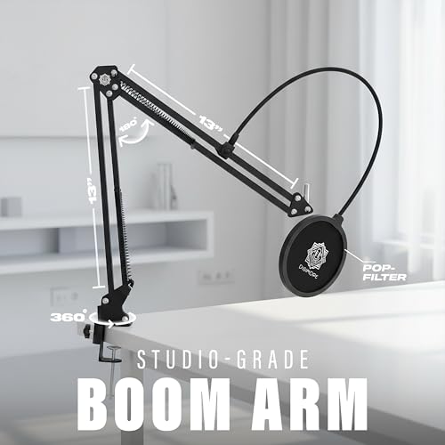 Image of DIGIMORE Dual Condenser Microphone Kit for Singing with V8 Sound Card | Studio Recording Equipments Full Set, Voice Recorder Mic, Karaoke, Gaming, Podcast & Lecture (D-432)