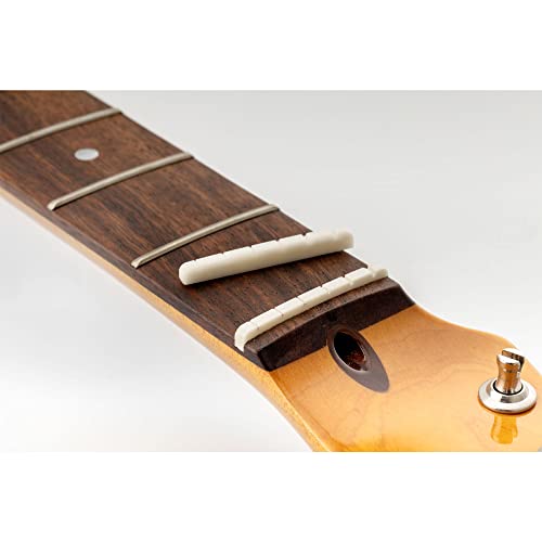 Musiclily 42Mm Bone Slotted Electric Guitar Nut Flat Bottom For 6 String Fender Strat Tele, 42X3.5X4.5Mm (2 Pieces) #TOP5