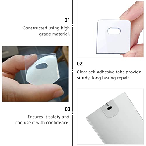 Doitool White Stickers White Stickers Clear Vertical Blind Repair Tabs: 20Pcs Vertical Blind Tabs Blind Fixers Transparent Vane Savers Blind Repair Tool White Blinds White Blinds #TOP3