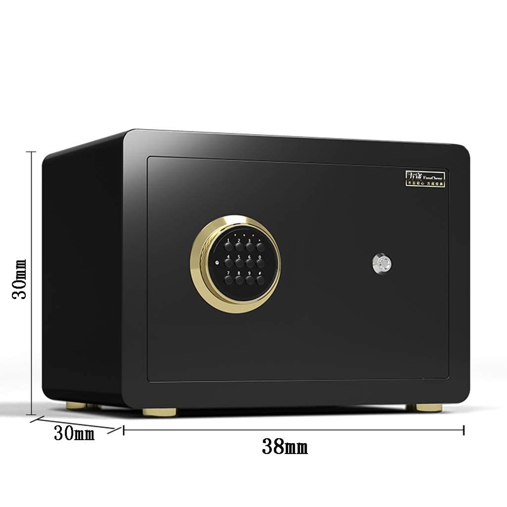 Sejf, ognioodporny Wodoodporny sejf Sejfy Mini sejf, elektroniczne hasło Mała szafa bezpieczeństwa w domu Całkowicie stalowa szafa Dokument biurowy Sejf 25 cm Sejf Szafka do biura domowego G