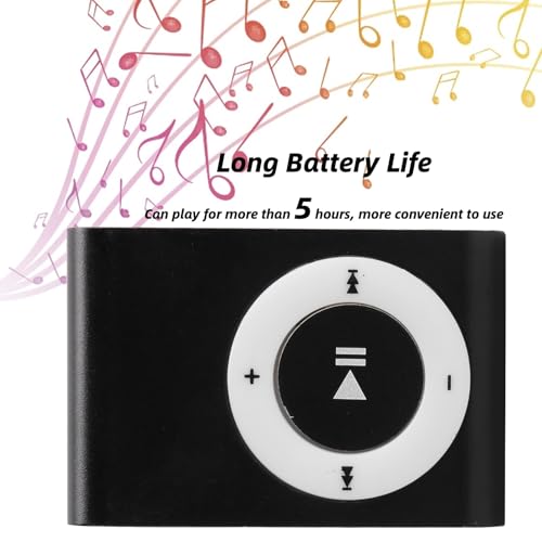 EIMSOAH Portable Mini MP3 Player 8GB Black - Image 4