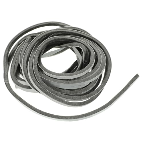 MALUGOGO 2 Rolls 9x9mm Grey Self Adhesive Soundproof Door Weather Stripping Brush Seal Strip for Aluminum Window Frame Gap Insulation and Noise Reduction