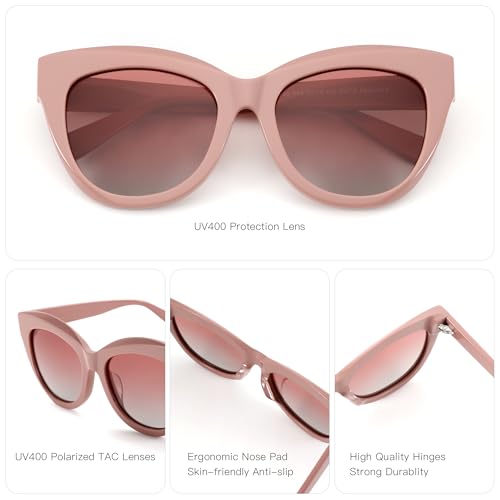 ZENOTTIC Trendy Polarized Women Sunglasses: Retro Cateye Shades - Sun Glasses Designed for Vacation with UV400 Protection3
