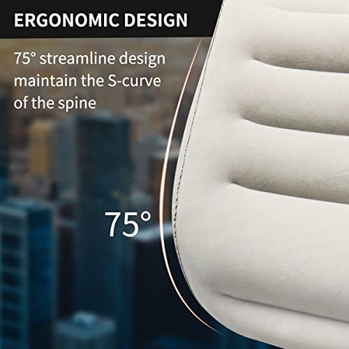 Inflatable Travel Pillow Lower Back Support For Office Chair, 3 In 1 Portable Lumbar Cushion, Wedge And Leg Elevation Pillow, Fast Inflating/Deflation, Ergonomic Inflatable Lumbar Pillow For Airplane #TOP1
