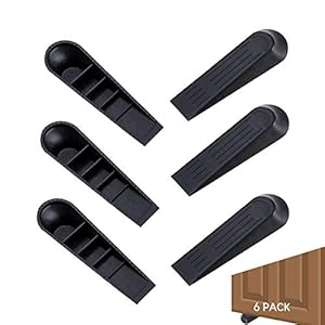 Confezione da 6 fermaporta, fermaporta nero con cuneo antiscivolo per porta e porta in plastica, per casa e ufficio