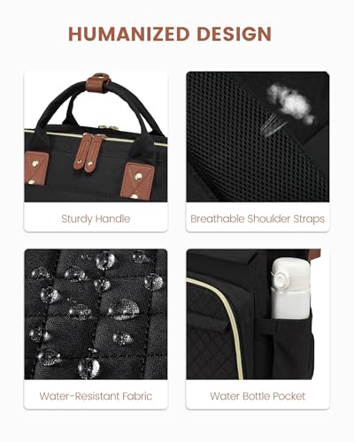 Image of LOVEVOOK Laptop Backpack for Women, 15.6 inch Waterproof Nurse Bag Teacher Work Backpack Purse for Women, Travel Computer Backpack for College Office Business Ladies